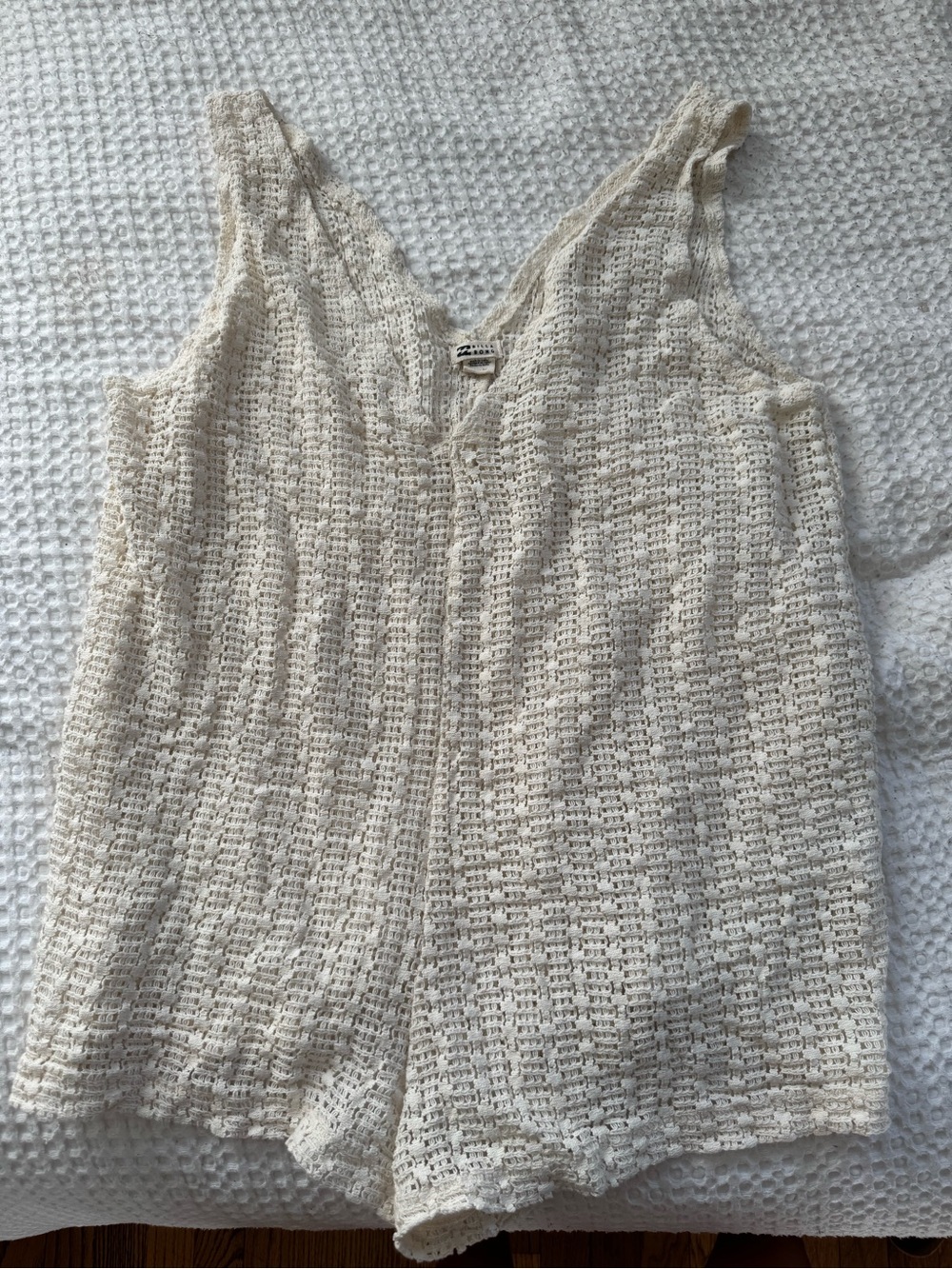 Billabong Cream Crochet V-Neck romper - Women